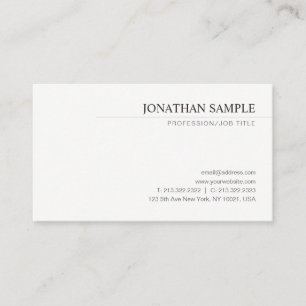 Carte De Visite Moderne Elegant Simple Design Modèle professionnel