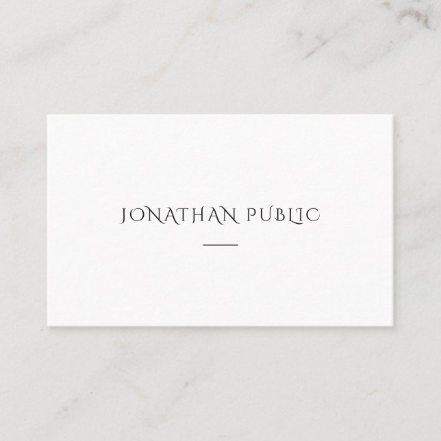 Carte De Visite Moderne Élégant Simple Minimaliste Modèle tendance (Devant)