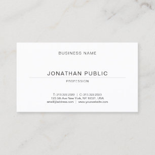 Carte De Visite Moderne Élégant Simple Template Design Minimaliste