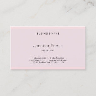 Carte De Visite Moderne Élégant Sleek Plutôt Rose Purple Artiste