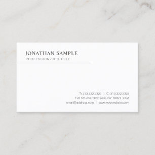 Carte De Visite Moderne Élégant Template Minimaliste Professionnel