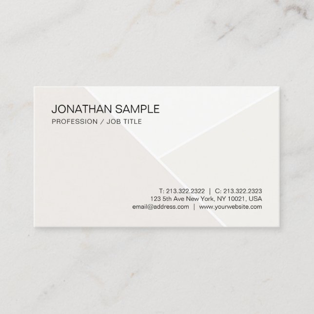 Carte De Visite Moderne Elégant tendance Simple Modèle professionn (Devant)