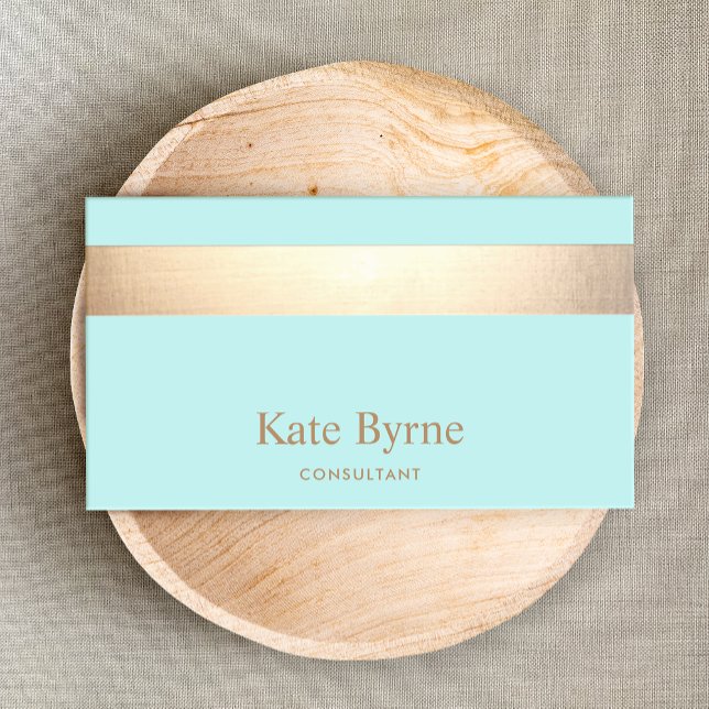 Carte De Visite Moderne Elegant Turquoise Bleu Bleu Bleu Bleu Bord (Créateur téléchargé)