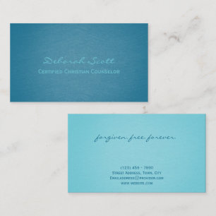 Carte De Visite Moderne Elégant Turquoise Turquoise Conseiller chr