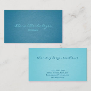 Carte De Visite Moderne Elegant Turquoise Turquoise Designer Styli
