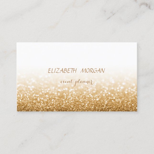 Carte De Visite Moderne Élégante Glitterie Professionnelle, Bokeh (Devant)