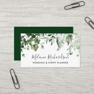 Carte De Visite Moderne Elégante Verdure Botanique Fermes Ivy Sage