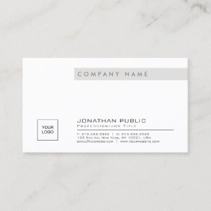 Carte De Visite Moderne et élégant entreprise de goût Logo Plain