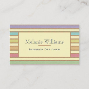 Carte De Visite Moderne Et Élégant Pastel Ruban