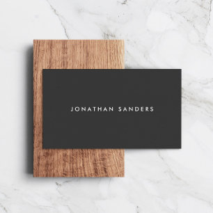 Carte De Visite MODERNE ET MINIMAL Blanc/Gris foncé