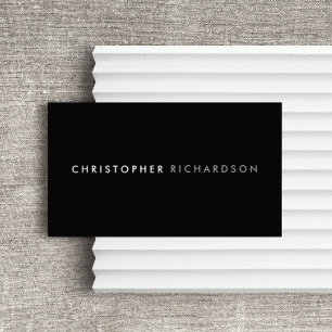 Carte De Visite MODERNE ET MINIMAL Noir/Blanc