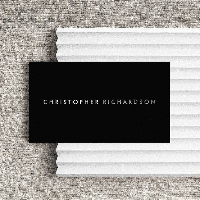 Carte De Visite MODERNE ET MINIMAL Noir/Blanc (Créateur téléchargé)