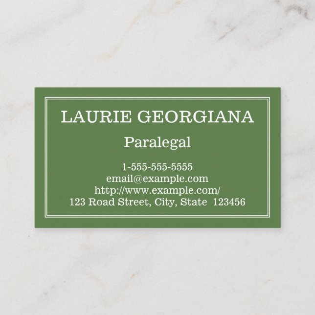 Carte de visite moderne et personnalisable de (Devant)