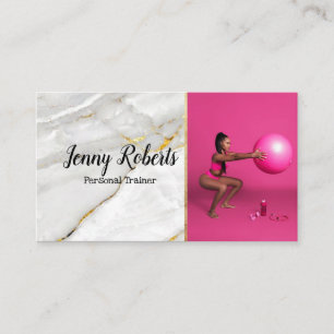 Carte De Visite Moderne et tendance Personal Trainer Fitness Busin