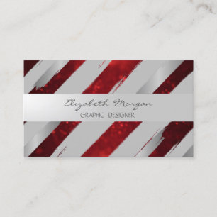 Carte De Visite Moderne, Faux Gold Foil Brush Stroke, Parties scin