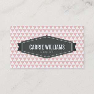 Carte De Visite MODERNE GEO MOTIF badge intelligent logo bébé rose