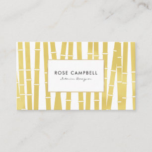 Carte de visite moderne Gold Bamboo Grove