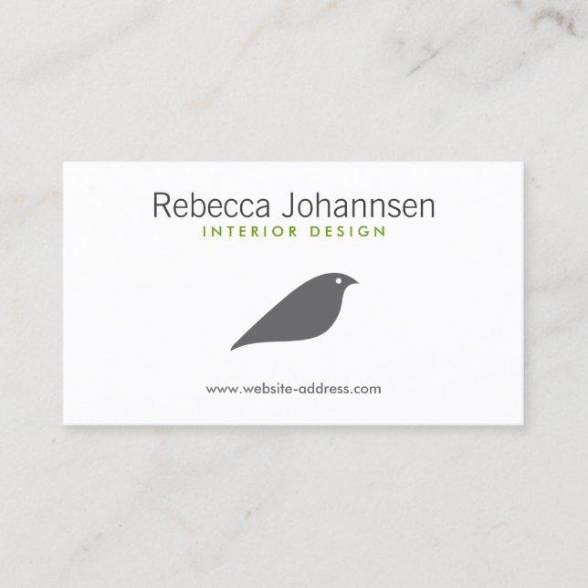 CARTE DE VISITE MODERNE GRAY BIRD Designer (Devant)