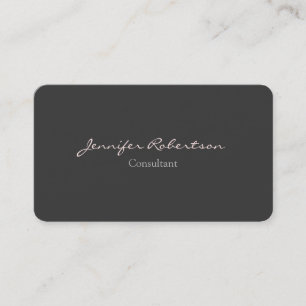 Carte De Visite Moderne Gris Misty Rose Plain unique