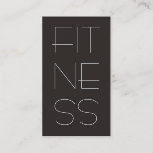 Carte De Visite Moderne Gris Professionnel Fitness Minimaliste