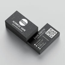 Moderne Grunge Personnalisé | Logo & Code QR perso