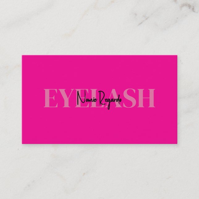 Carte de visite moderne Hot Pink Salon (Devant)