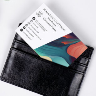 Carte De Visite Moderne I coloré Abstrait