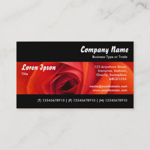 Carte De Visite Moderne II - Rose rouge