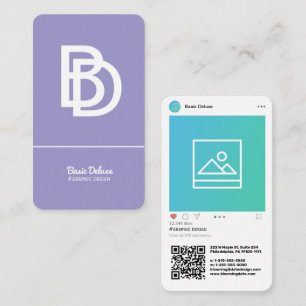 Carte De Visite Moderne inspirée par Instagram