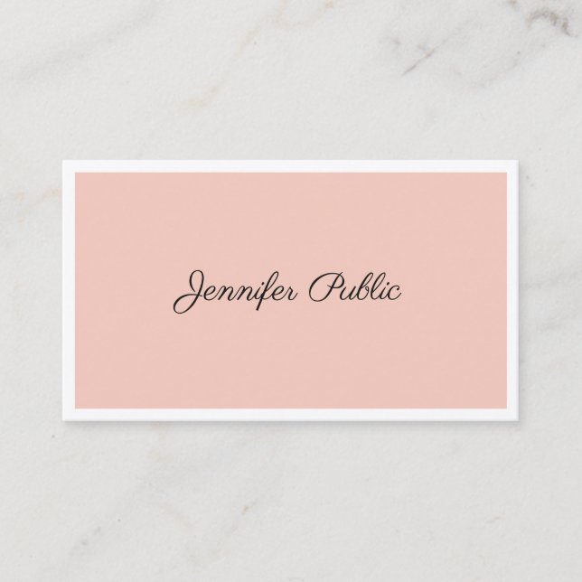 Carte De Visite Moderne Joli Script manuscrit Élégant Propre (Devant)