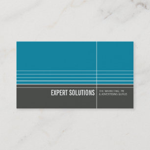 CARTE DE VISITE moderne lignes minimes turquoise g