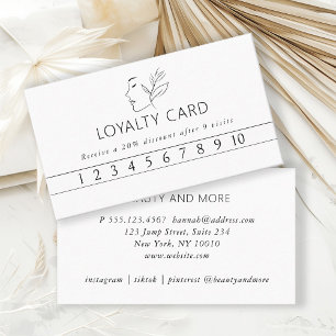 Carte De Visite Moderne, Line Art, Femme, Blanc, Salon,