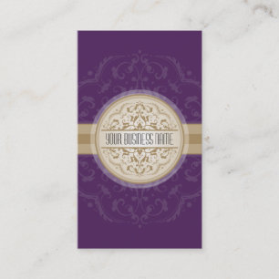 CARTE DE VISITE moderne mandala oriental violet or