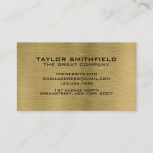 Carte de visite moderne Metal Gold