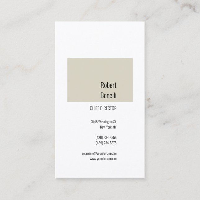Carte De Visite Moderne minimaliste (Devant)