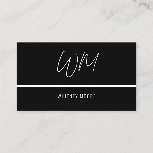 Carte de visite moderne minimaliste (Devant)