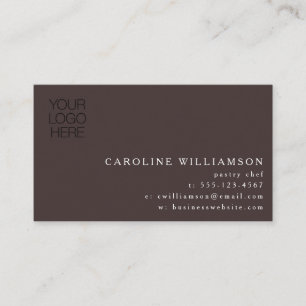 Carte De Visite Moderne minimaliste Baker Pâtisserie Chef Logo Pho