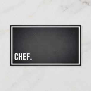 Carte De Visite Moderne minimaliste Blackboard Chef Professional B