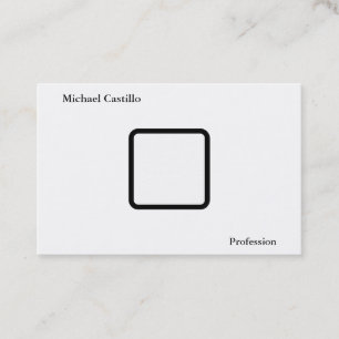 Carte De Visite Moderne minimaliste blanc noir élégant simple