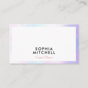Carte De Visite Moderne Minimaliste Bordure de Perle Professionnel