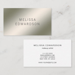 Carte De Visite Moderne minimaliste brillant professionnel argent