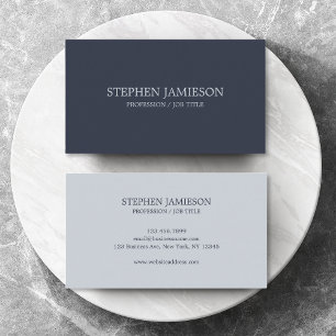 Carte De Visite Moderne Minimaliste Classique Professionnel Bleu