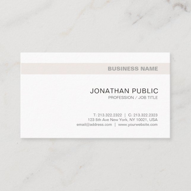 Carte De Visite Moderne minimaliste Design élégant Entreprise tend (Devant)
