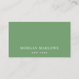 Carte De Visite Moderne minimaliste Élégant Professionnel Vert