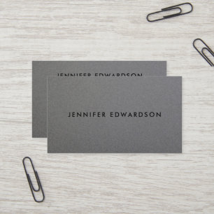 Carte De Visite Moderne minimaliste entreprise de métal gris profe