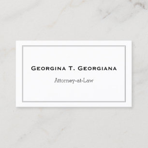 Carte De Visite Moderne, Minimaliste Et Élégant Avec Bordure De