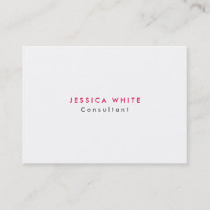 Carte De Visite Moderne minimaliste Gris Féminin Blanc