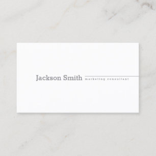 Carte De Visite Moderne minimaliste gris personnalisé affaires pro