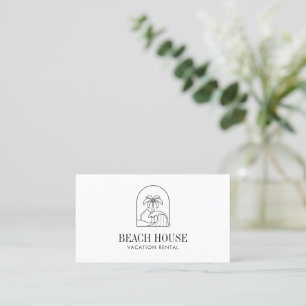 Carte De Visite MODERNE MINIMALISTE maison de plage bnb location v