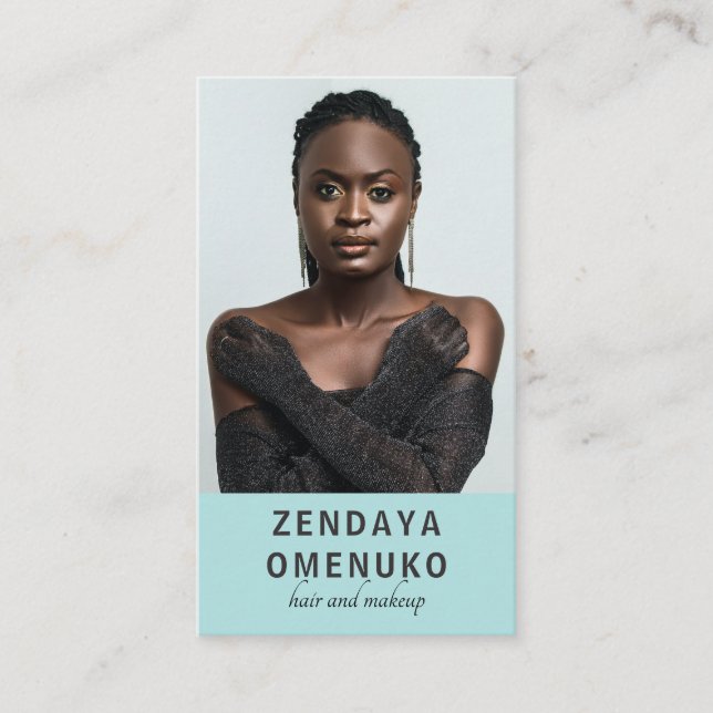 Carte De Visite Moderne minimaliste maquillage de cheveux Artiste  (Devant)